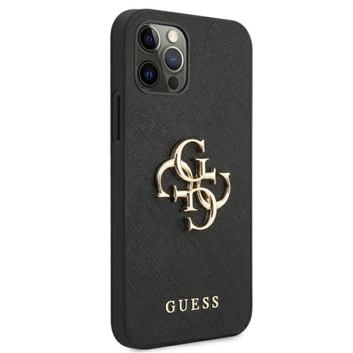 Kup Etui Guess GUHCP12MSA4GGBK Apple iPhone 12/12 Pro negru/black hardcase Saffiano 4G Metal Logo - GUE1042BLK - {ean13} - Sklep Home Screen