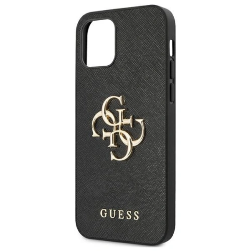 Kup Guess Apple Tasche GUHCP12MSA4GGBK iPhone 12/12 Pro schwarz/schwarz Hartschale Saffiano 4G Metal Logo - GUE1042BLK - {ean13} - Sklep Home Screen