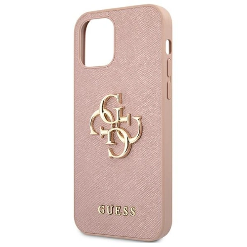 Kup Etui Guess GUHCP12MSA4GGPI Apple iPhone 12/12 Pro růžový/pink hardcase Saffiano 4G Metal Logo - GUE1043PNK - {ean13} - Sklep Home Screen