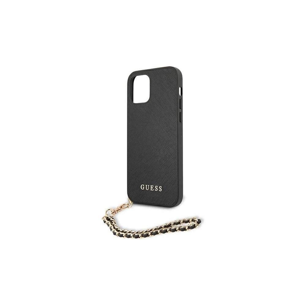 Etui Guess GUHCP12MSASGBK Apple iPhone 12/12 Pro czarny/black hardcase Saffiano Chain