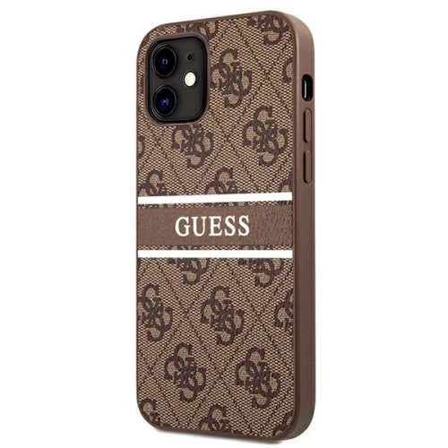 Kup Etui Guess GUHCP12S4GDBR Apple iPhone 12 mini brązowy/brown hardcase 4G Stripe - GUE1046BR - {ean13} - Sklep Home Screen