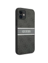 Kup Guess Apple Tasche GUHCP12S4GDGR iPhone 12 mini grau/grau Hartschale 4G Stripe - GUE1047GRY - {ean13} - Sklep Home Screen