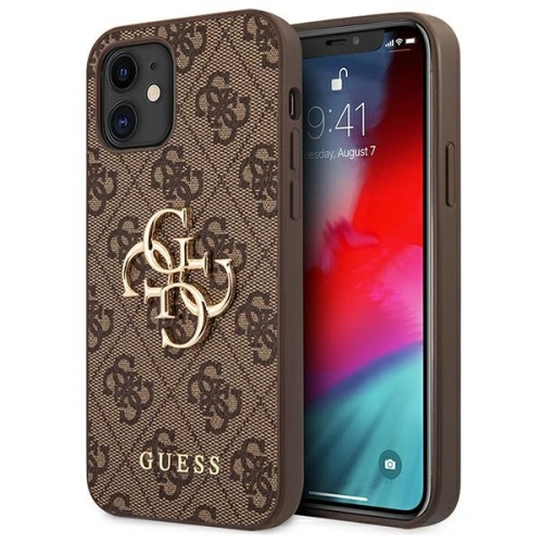 Kup Etui Guess GUHCP12S4GMGBR Apple iPhone 12 mini hnědý/brown hardcase 4G Big Metal Logo - GUE1048BR - {ean13} - Sklep Home Screen