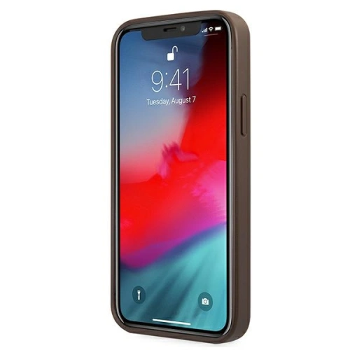 Kup Guess Apple Tasche GUHCP12S4GMGBR iPhone 12 mini braun/braun Hartschale 4G Big Metal Logo - GUE1048BR - {ean13} - Sklep Home Screen