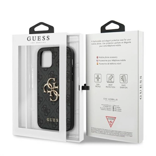 Kup Guess Apple Tasche GUHCP12S4GMGGR iPhone 12 mini grau/grau Hartschale 4G Big Metal Logo - GUE1049GRY - {ean13} - Sklep Home Screen