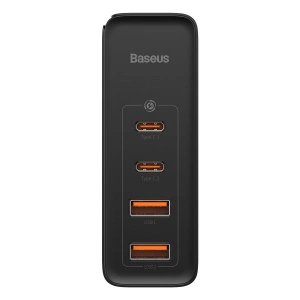 Ładowarka sieciowa Baseus GaN2 Pro, 2x USB + 2x USB-C, 100W, EU (czarna)