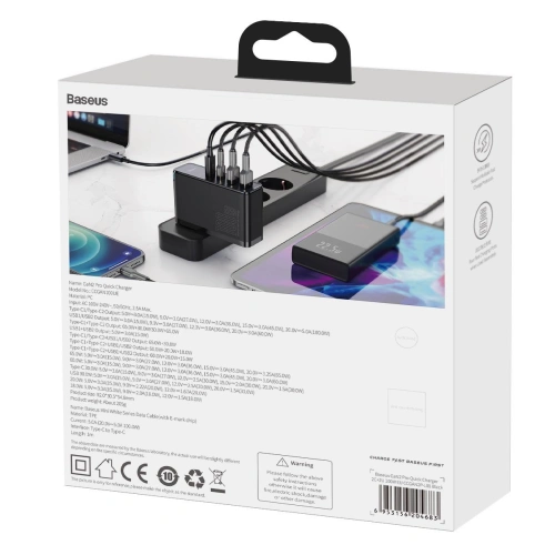 Kup Ładowarka sieciowa Baseus GaN2 Pro, 2x USB + 2x USB-C, 100W, EU (czarna) - BSU2726BLK - {ean13} - Sklep Home Screen