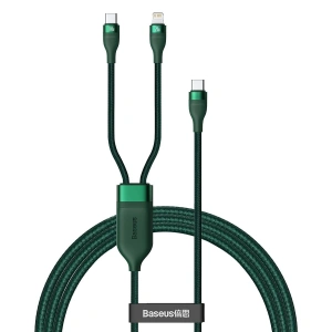 Buy Kabel USB-C Baseus Flash Series 2w1 USB-C / Lightning, 100W, 1.2m (green) - BSU2727GRN - {ean13} - Home Screen Store Europe