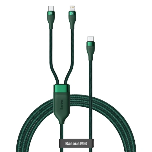 Kup USB-C kábel Baseus Flash Series 2w1 USB-C / Lightning, 100W, 1.2m (zöld) - BSU2727GRN - {ean13} - Sklep Home Screen