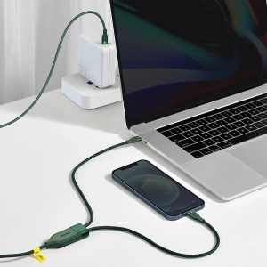 Buy Kabel USB-C Baseus Flash Series 2w1 USB-C / Lightning, 100W, 1.2m (green) - BSU2727GRN - {ean13} - Home Screen Store Europe