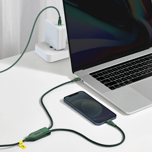 Kup USB-C kábel Baseus Flash Series 2w1 USB-C / Lightning, 100W, 1.2m (zöld) - BSU2727GRN - {ean13} - Sklep Home Screen