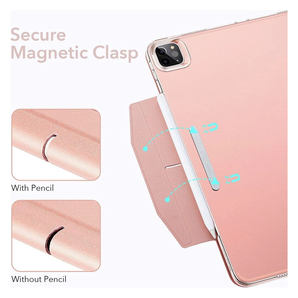 Etui ESR Ascend Trifold Apple iPad Pro 12.9 2021 (5. generacji) Rose Gold
