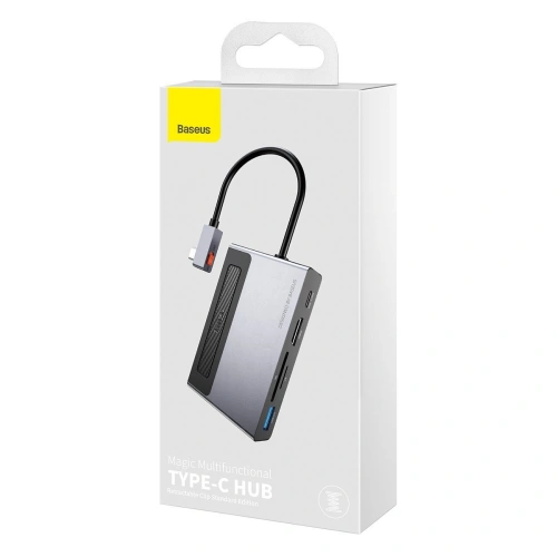 Kup Hub 6w1 Baseus Magic, USB-C do USB 3.0 + HDMI + USB-C PD + Jack 3.5mm + microSD/SD z klipsem na ekran - BSU2765 - {ean13} - Sklep Home Screen