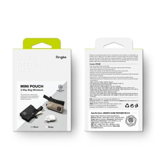 Kup Ringke Case Mini Pouch 2-Wege-Tasche Miniatur Schwarz - RGK1419BLK - {ean13} - Sklep Home Screen