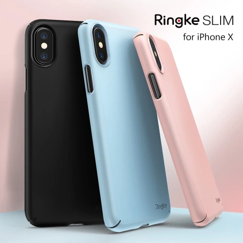 Kup Etui Ringke Slim iPhone XS/X 5.8 Peach Pink - RGK760PNK - {ean13} - Sklep Home Screen