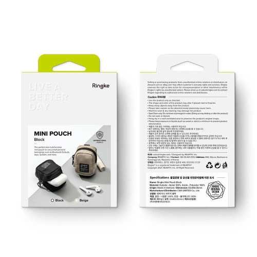 Kup Etui Ringke Mini Pouch Block Black - RGK1420BLK - {ean13} - Sklep Home Screen