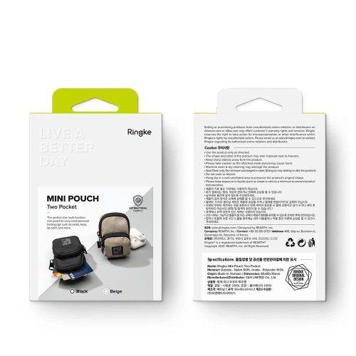 Kup Etui Ringke Mini Pouch Dvě kapsy Černé - RGK1421BLK - {ean13} - Sklep Home Screen