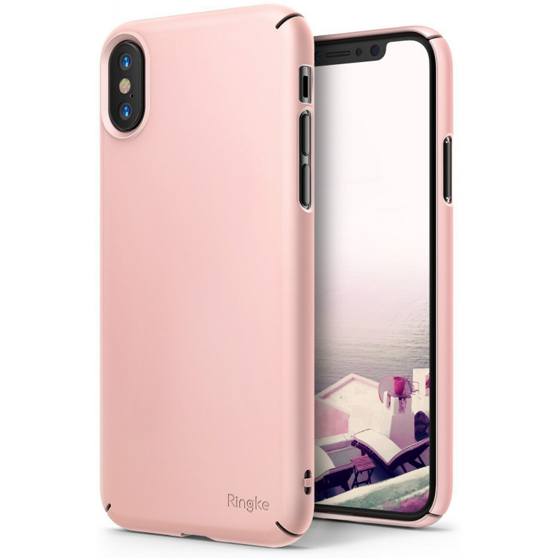 Etui Ringke Slim iPhone X Peach Pink