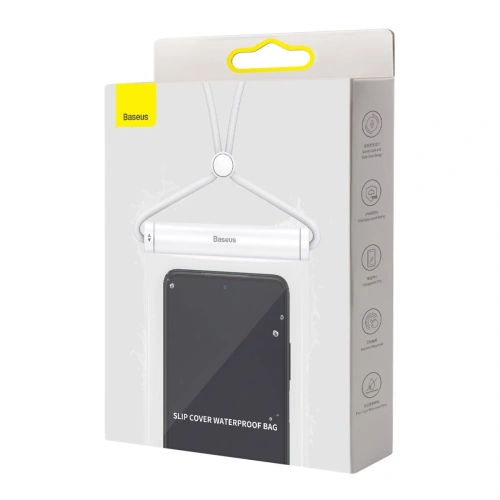 Buy Baseus Cylinder Slide-cover waterproof smartphone bag (white) - BSU2768WHT - {ean13} - Home Screen Store Europe