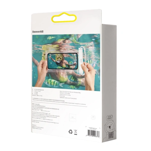 Buy Baseus Cylinder Slide-cover waterproof smartphone bag (white) - BSU2768WHT - {ean13} - Home Screen Store Europe