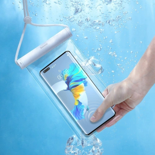 Buy Baseus Cylinder Slide-cover waterproof smartphone bag (white) - BSU2768WHT - {ean13} - Home Screen Store Europe