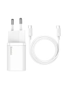 Baseus Super Si Quick Charger 1C 25W with USB-C cable for USB-C 1m (white)