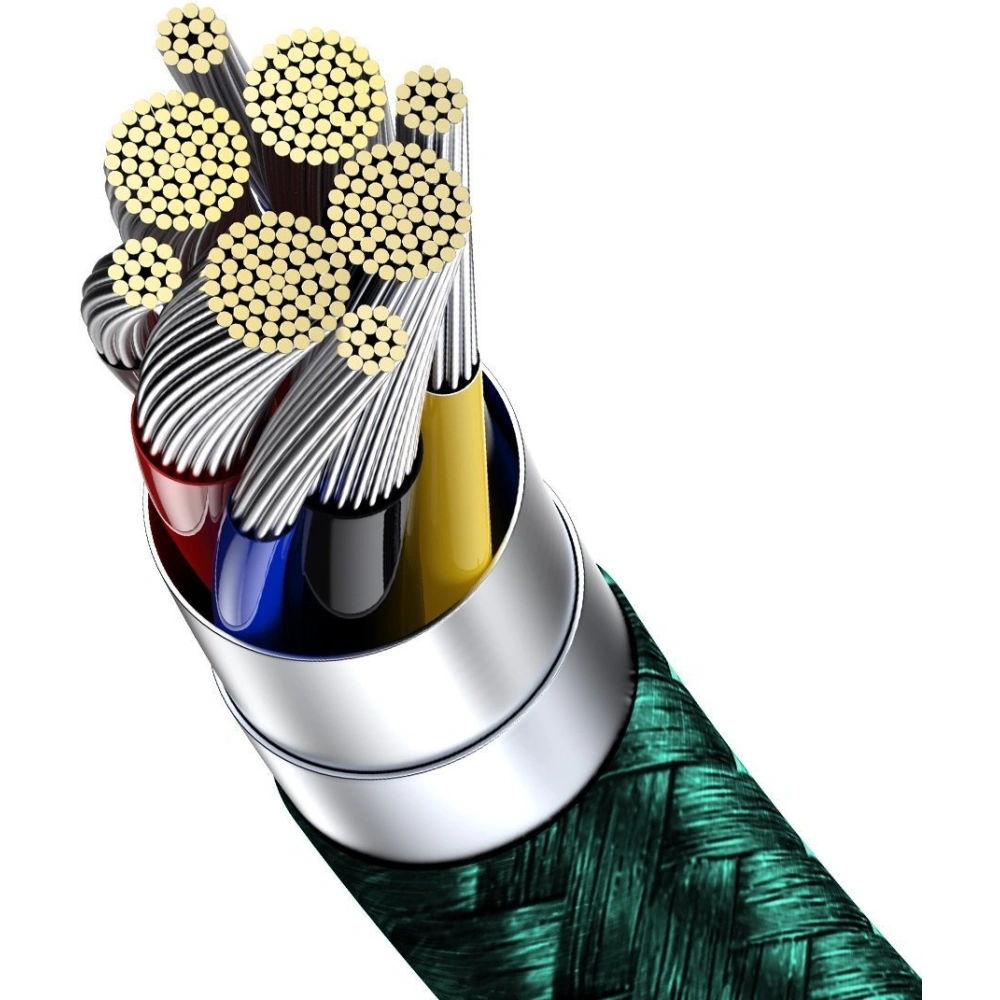 Kabel USB-C do USB-C Baseus Display, Power Delivery, 100W, 1m (zielony)