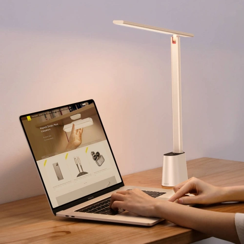 Kup Lampa de birou Baseus Smart Eye pliabilă, cu acumulator (albă) - BSU2775WHT - {ean13} - Sklep Home Screen