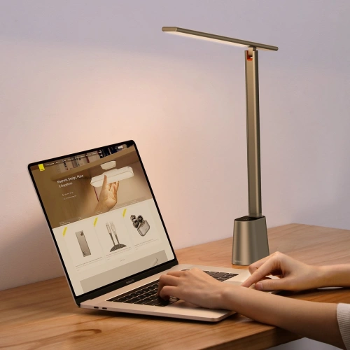 Buy Baseus Smart Eye folding desk lamp rechargeable (grey) - BSU2776GRY - {ean13} - Home Screen Store Europe