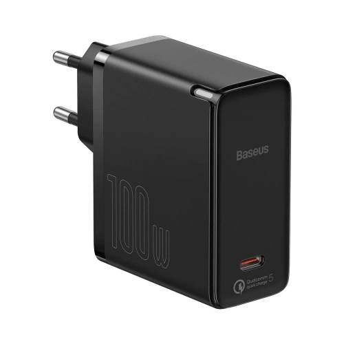 Kup Încărcător de rețea Baseus GaN2, USB-C, 100W, QC 5.0 (negru) + cablu USB-C la USB-C, 5A, 1,5m (negru) - BSU2778BLK - {ean13} - Sklep Home Screen