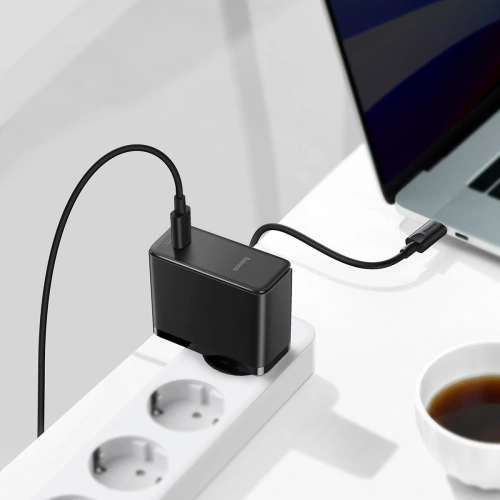 Kup Ładowarka sieciowa Baseus GaN2, USB-C, 100W, QC 5.0 (czarna) + kabel USB-C do USB-C, 5A, 1,5m (czarny) - BSU2778BLK - {ean13} - Sklep Home Screen