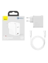 Kup Încărcător de rețea Baseus GaN2, USB-C, 100W, QC 5.0 (alb) + cablu USB-C la USB-C, 5A, 1,5m (alb) - BSU2779WHT - {ean13} - Sklep Home Screen