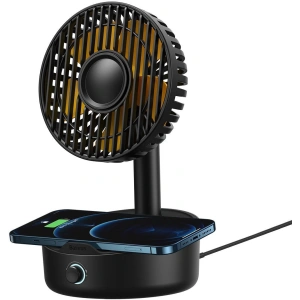 Kup Stolní ventilátor Baseus Hermit s indukční nabíječkou 10W (černý) - BSU2780BLK - {ean13} - Sklep Home Screen