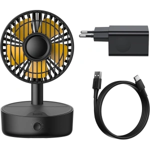 Kup Stolní ventilátor Baseus Hermit s indukční nabíječkou 10W (černý) - BSU2780BLK - {ean13} - Sklep Home Screen