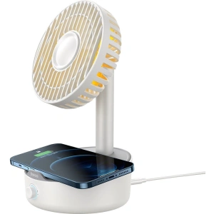 Kup Stolní ventilátor Baseus Hermit s indukční nabíječkou 10W (bílý) - BSU2782WHT - {ean13} - Sklep Home Screen