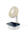 Ventilator de birou Baseus Hermit cu încărcător inductiv de 10W (alb)