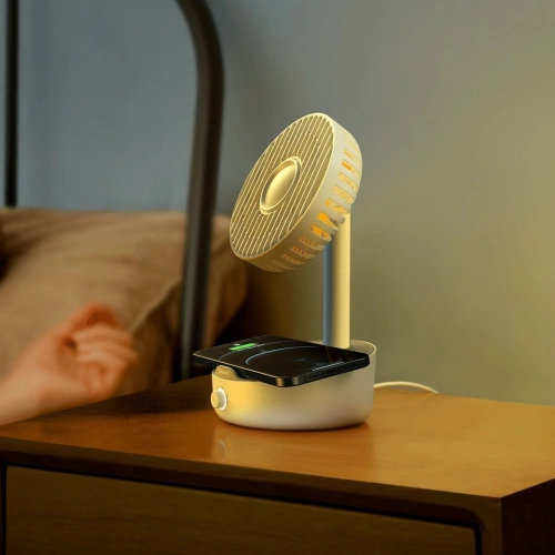 Kup Ventilator de birou Baseus Hermit cu încărcător inductiv de 10W (alb) - BSU2782WHT - {ean13} - Sklep Home Screen