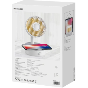Kup Stolní ventilátor Baseus Hermit s indukční nabíječkou 10W (bílý) - BSU2782WHT - {ean13} - Sklep Home Screen