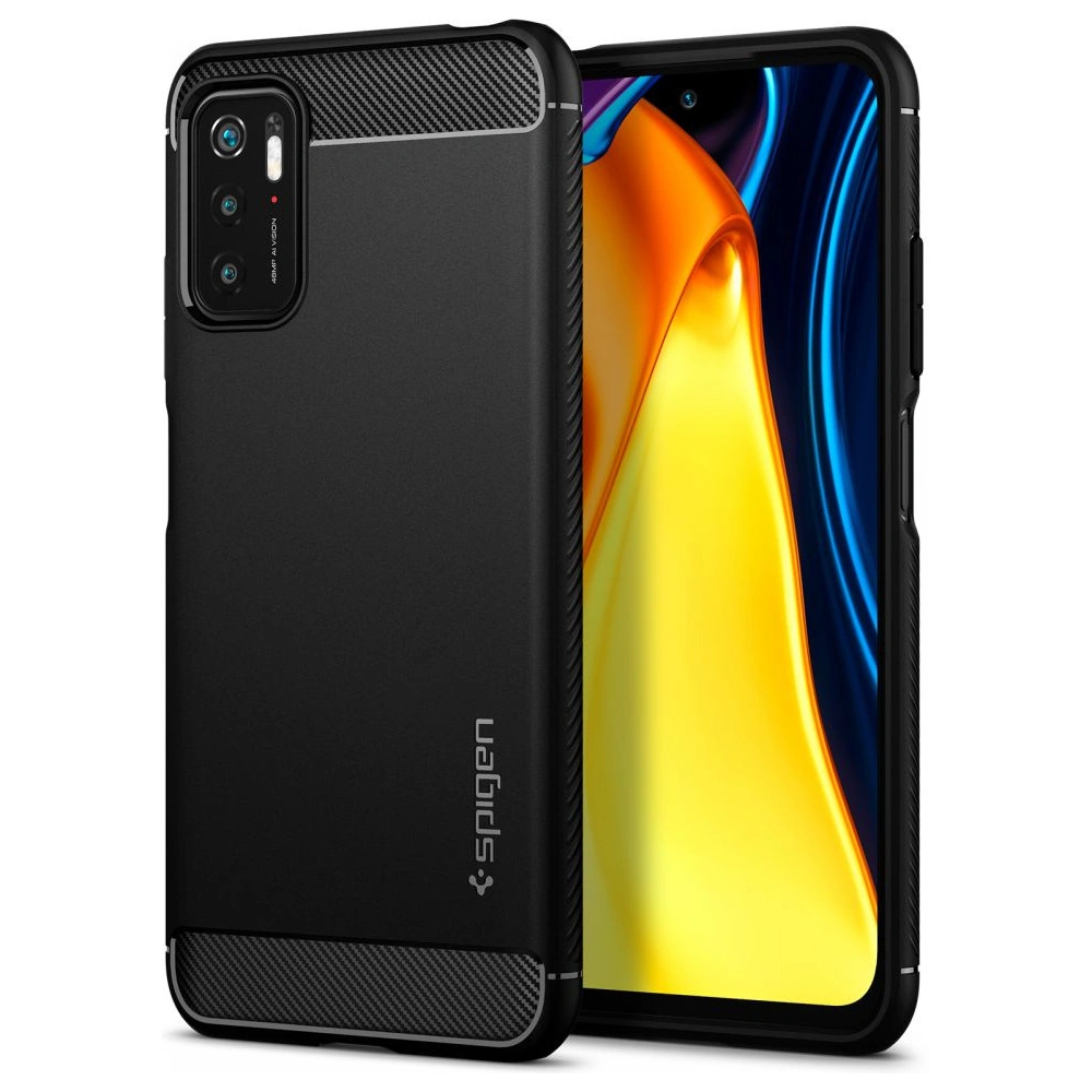 Etui Spigen Rugged Armor Pocophone M3 Pro 5G/Redmi Note 10 5G Matte Black