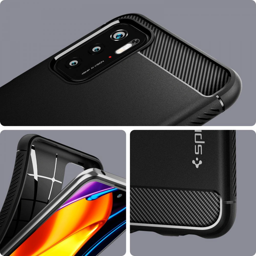 Etui Spigen Rugged Armor Pocophone M3 Pro 5G/Redmi Note 10 5G Matte Black