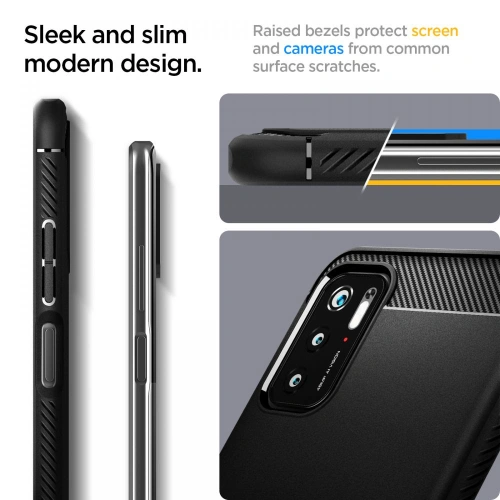 Kup Etui Spigen Rugged Armor Pocophone M3 Pro 5G/Redmi Note 10 5G Matt Fekete - SPN1652BLK - {ean13} - Sklep Home Screen