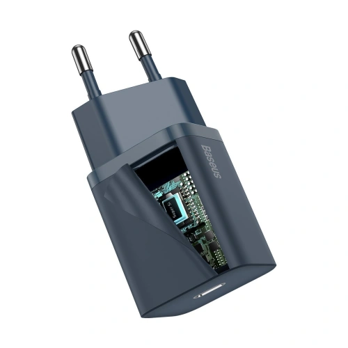 Kup Síťová nabíječka Baseus Super Si Quick Charger 1C 20W s kabelem USB-C na Lightning 1m (modrá) - BSU2789BLU - {ean13} - Sklep Home Screen
