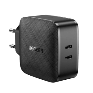 Buy Wall Charger UGREEN CD216, 2xUSB-C, 66W, PD (black) - UGR975BLK - {ean13} - Home Screen Store Europe