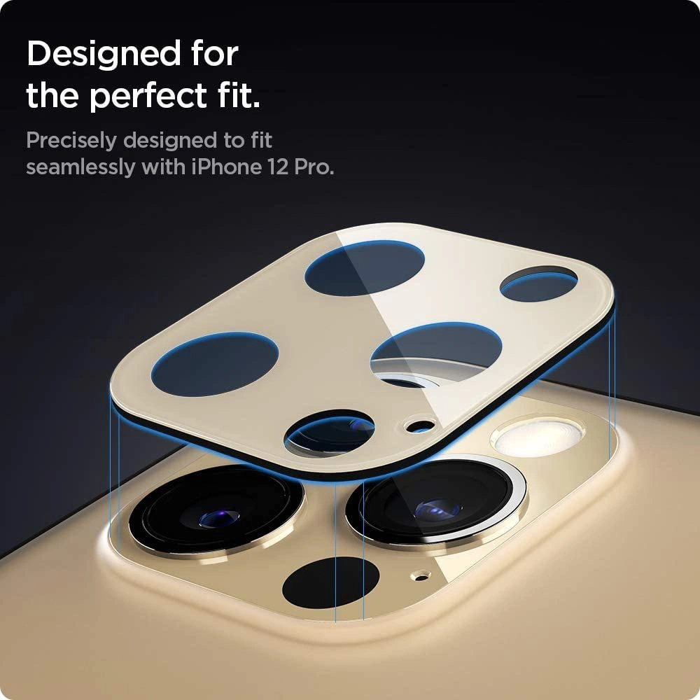 Szkło hartowane na aparat Spigen Optik Camera Lens Apple iPhone 12 Pro Gold