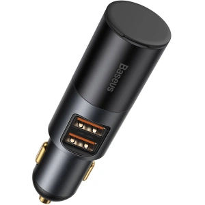 Buy Baseus Share Together Fast Charge Car Charger with Cigarette Lighter Expansion Port, 2x USB, 120W (Gray) - BSU2783GRY - {ean13} - Home Screen Store Europe