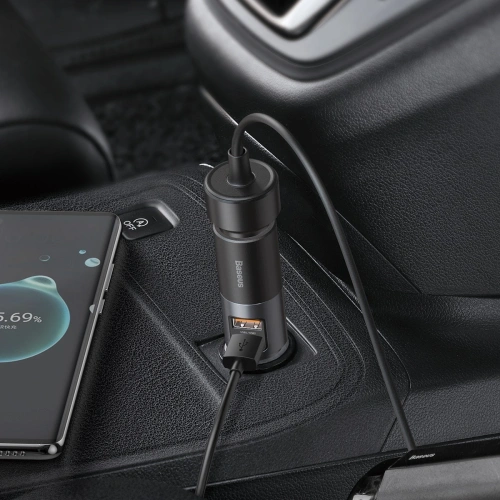 Kup Încărcător auto Baseus Share Together Fast cu priză pentru brichetă, 2x USB, 120W (gri) - BSU2783GRY - {ean13} - Sklep Home Screen