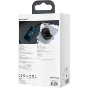 Powerbank Baseus Qpow 20000mAh, IP, USB, USB-C, 22.5W z kablem USB-C (czarny)