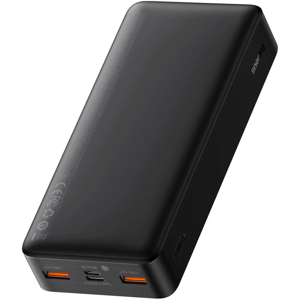 PowerBank Baseus Bipow 20000mAh, 2xUSB, USB-C, 20W (czarny)