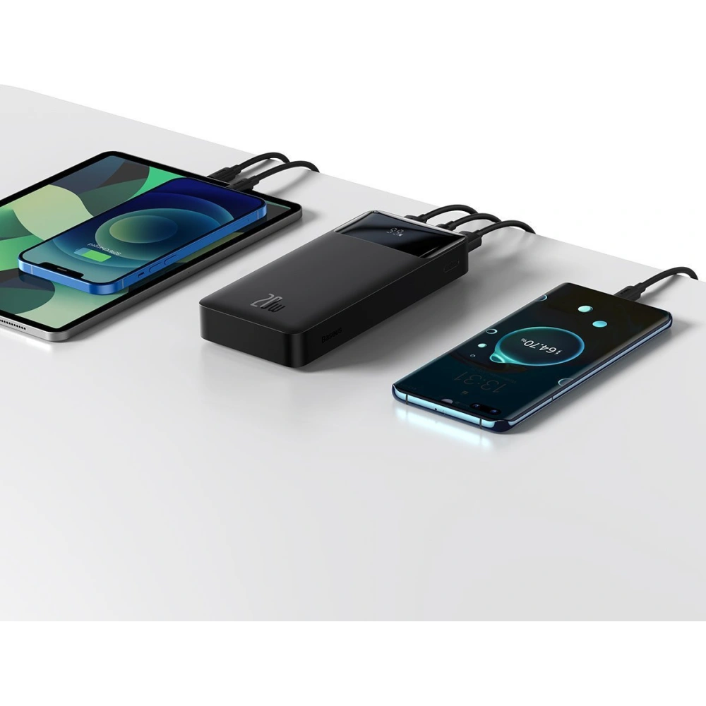 PowerBank Baseus Bipow 20000mAh, 2xUSB, USB-C, 20W (czarny)