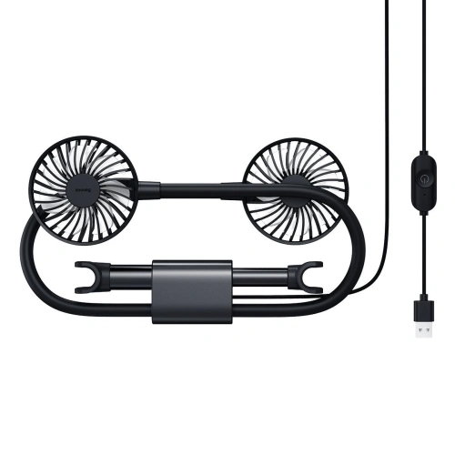 Kup Automobilový ventilátor / větrák Baseus Blustery na opěrku hlavy, USB (černý) - BSU2787BLK - {ean13} - Sklep Home Screen
